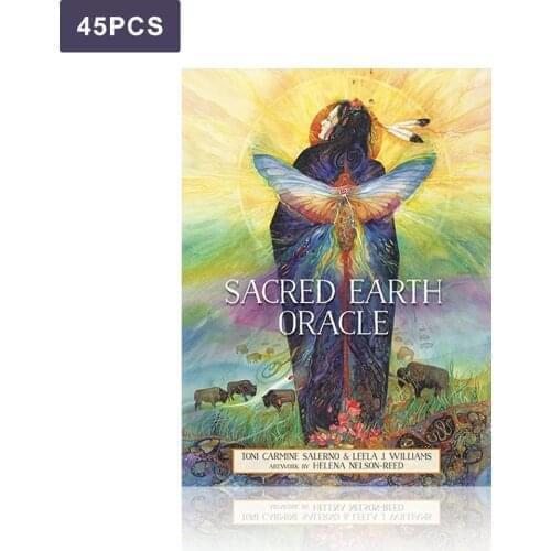 Sacred Earth Oracle Cards 45 Cards Oracle Deck Family Games Set Party Supplies For Adult Children Beginners