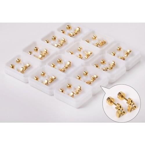 12 Pairs Small Dragonfly Earrings 316L Stainless Steel Ear Stud with Cubic Zirconia Cute Jewelry Gift for Women Girl Fashion