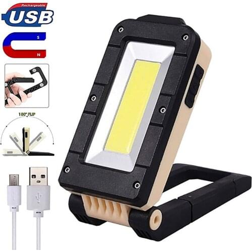 Camping Light Brightness Adjustable Super Bright COB LED Rechargeable Portable Flashlight Strong Magnetic Camp Light Lantern