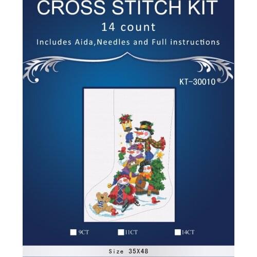 Top Quality Lovely Hot Sell Counted Cross Stitch Kit Old World Holiday Ornaments Similar DMC kt-30010 christmas sock