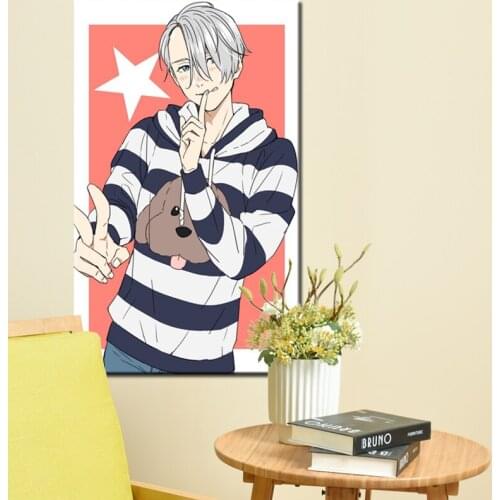 Yuri on ice anime poster coloring by numbers cuadros modernos decoration pictures painting by numbers