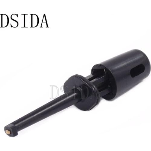 10PCS 4.3CM Electronic components Test Hook Clip Connector Grabbers Test Probe SMT/SMD IC D20 Cable Welding black