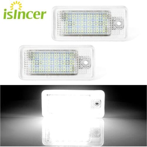 2Pcs Canbus auto light led license plate light tail light car styling fit for Audi A3 8P A4 B6 B7 A5 A6 4F Q7 car accessories
