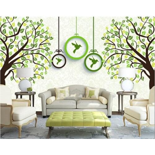 Custom 3D solid drawing abstract tree forest murals papel de parede,hotel restaurant living room sofa TV wall bedroom wallpaper