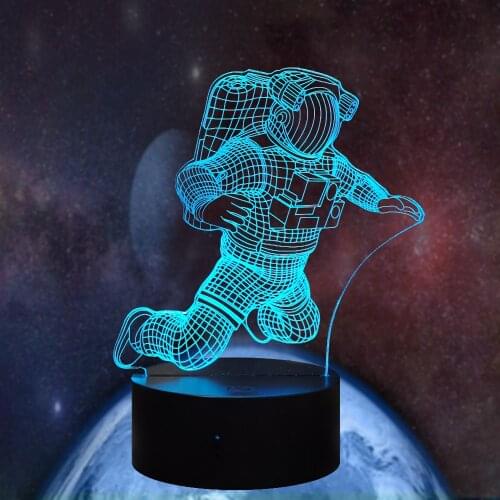3D Astronaut Night Lamp 7 Colors Change Spaceman LED Illusion Visual Night Light with Remote Control Children Home Bedroom Decor