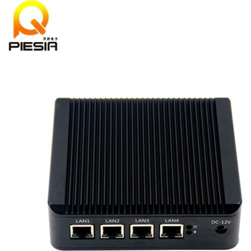 4 LAN fanless industrial mini nano computer pc with Intel baytrail J1900 processor support DDR3 SODIMM 204 Socket ram slot