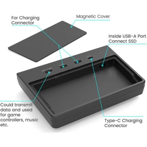 5 in 1 Matedock Hub Hub Expansion Magnetic Cover Hub Box for Tesla Model 3 Dropship