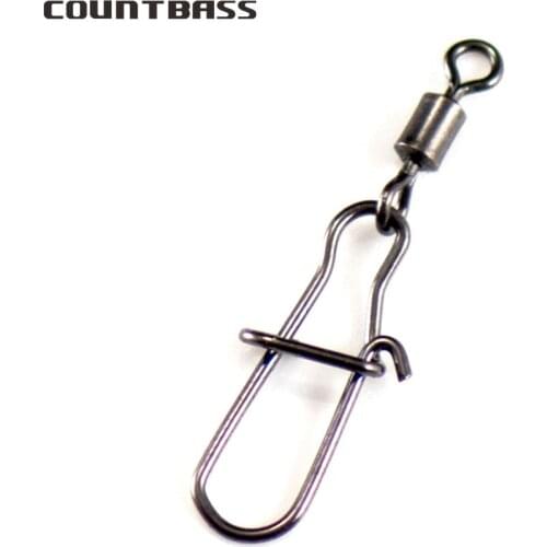 50pcs Rolling Swivel With Nice Snap Fishing Hooks Lure Connector Sea Rock Fishing Swivels Snaps Terminal Tackle
