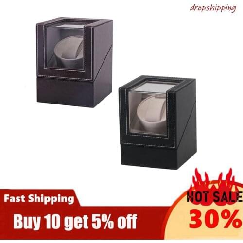EU/US/AU/UK Plug High Class Motor Watch Shaker Watch Winder Case Holder Display Automatic Mechanical Black Brown Watch Winder