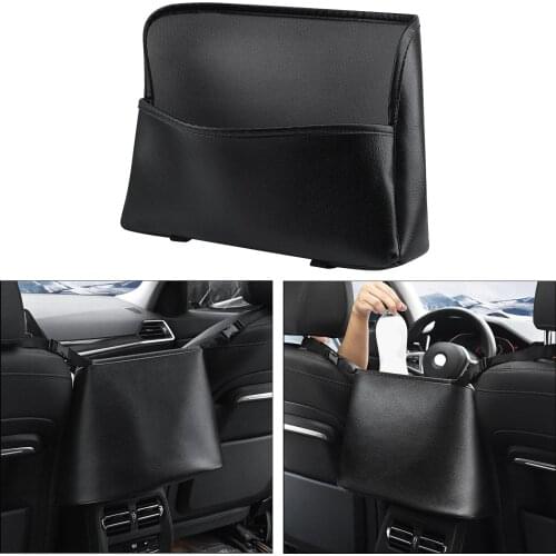 Car Leather Handbag Seat Back Holder Storage Organizer, Hanging Storage Bag between Car Seats