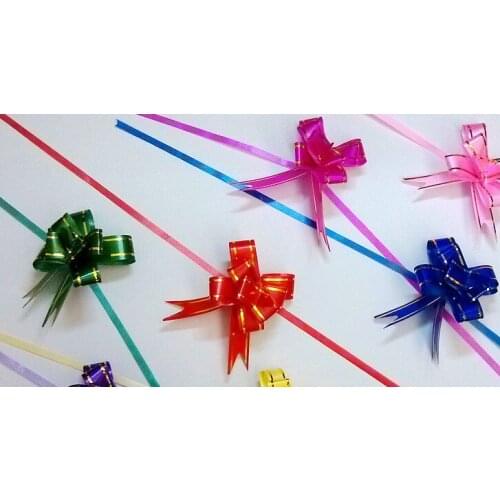 Size Middle 15*260mm Pull Bows Ribbons Gift Wrapping Wedding Party Decoration Pullbows multi color option Wholesale