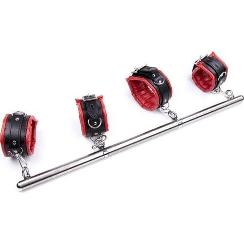 Stainless Steel BDSM Toys,Adjustable Spreader Bar Bondage Set Sex Slave Handcuffs Ankle Cuffs Restraints sex toys bdsm WOMEN
