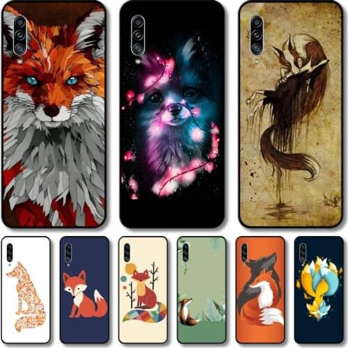 Cute fox Phone Case Hull For Samsung Galaxy M 10 20 21 31 30 60S 31S Black Shell Art Cell Cover TPU