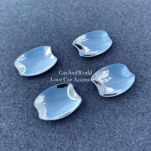 For Honda Fit/Jazz GR 2020 2021 Door Handle Bowl Cover Cup Cavity Trims Molding ABS Chrome Garnish Car Decorate Accessories