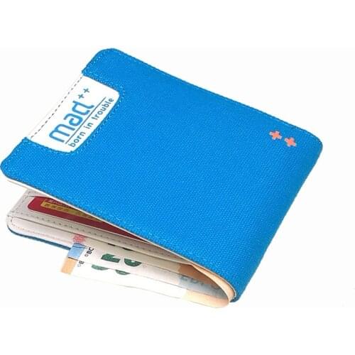 Wallet For Boys Men Money Bag Male Bifold Canvas Coin Purse Case Young Student Child New Model Hot College Youth Fancy Photo ID