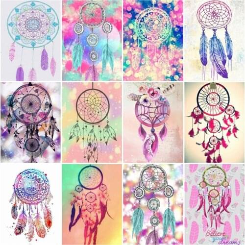 EverShine Diamond Mosaic Kits Dream Catcher Cross Stitch Diamond Embroidery Full Square Landscape Bead Embroidery Needlework