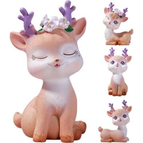 Sika Deer Design Figurine Mold Home Office Decor Display Model Kids Toy Gift