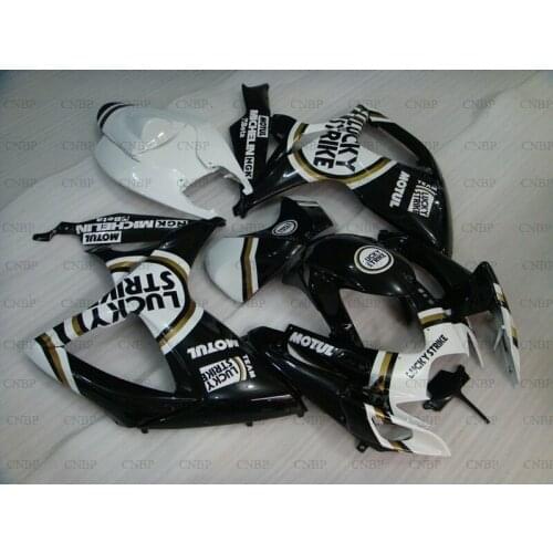 GSX R 600 2006 - 2007 K6 Fairings for Suzuki GSXR600 2007 Body Kits GSX R 600 2007 Black White Fairings