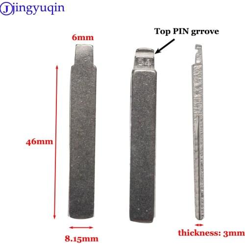 Jingyuqin 10x No.54 HCA/HU83 Modified Key Blade Fit For Citroen For Peugeot 307 Flip Folding Car Key Blank 54# With Groove