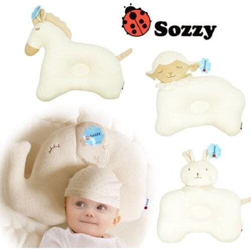 Newest arrival Sozzy elephant sheep newborn baby sleep positioner pillow baby care headrest pillow 1pc