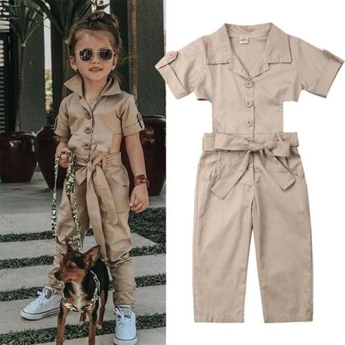 2-7Y New Summer Toddler Kids Girls Fashion Romper Bib Pants Jumpsuit Outfit Clothes