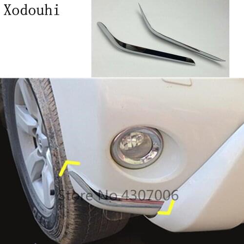 Car front head bumper corner protection trim frame edge board 2pcs For Toyota FJ150/Prado 2010 2011 2012 2013 2014 2015 2016