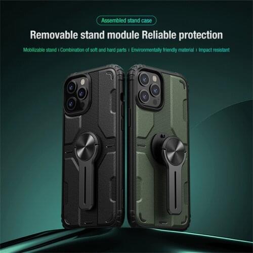 Shockproof Armor Case For iPhone 12 Pro Max Case PC and TPU Assembled Shockproof Airbags Stand Cover Case for iPhone 12 Pro max