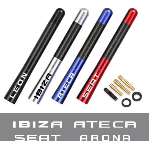 12cm Carbon Fiber Radio Antenna For Seat Leon Ibiza Ateca Arona Cordoba Toledo Altea Alhambra Arosa Exeo Mii Car Accessories