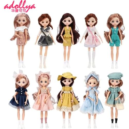 Adollya 1/6 BJD Movable Joints Mini Dolls For Girls BJD Doll Full Set Princess Female Body BJD Accessories Kawaii Toys For Girls