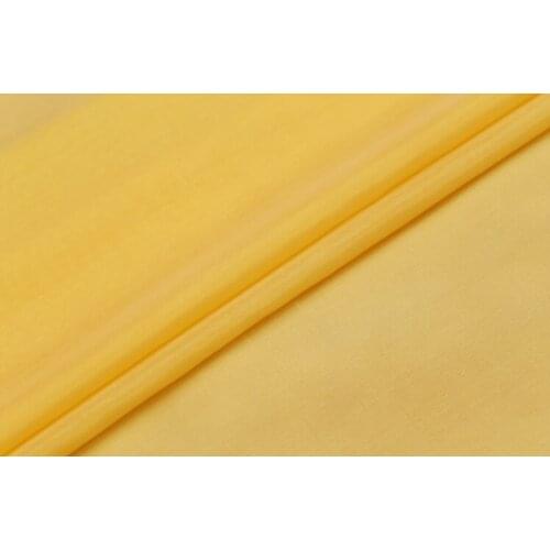 Howmay silk fabric cotton blend 9m/m 55" 140cm 50% silk 50% cotton yellow6# for lining or womens dress scarf hijab