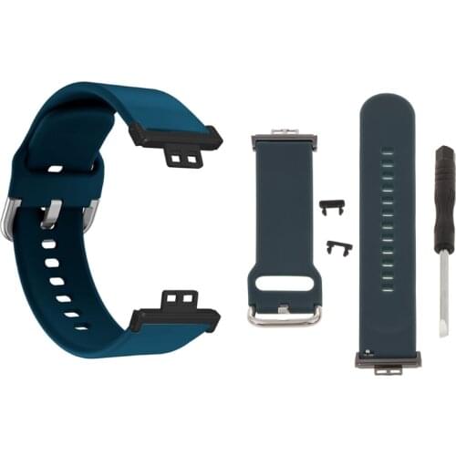 Durable Solid Color Soft Silicone Wristband Watch Band Wrist Strap For-Huawei Watch Fit Smart Wristband Accessories