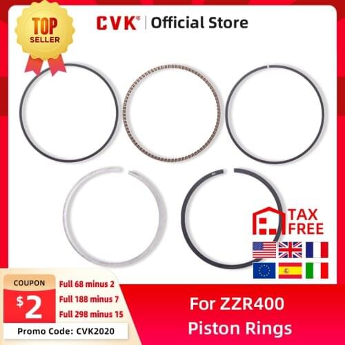 CVK Engine Cylinder Part Piston Rings Kits For Kawasaki ZZR400 ZRX400 ZZR ZRX Motorcycle Accessories