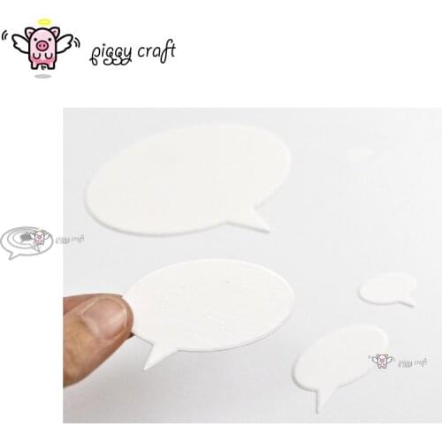 Piggy Craft metal cutting dies cut die mold 4Pcs Bubble Message Frame Scrapbook paper craft knife mould blade punch stencils die