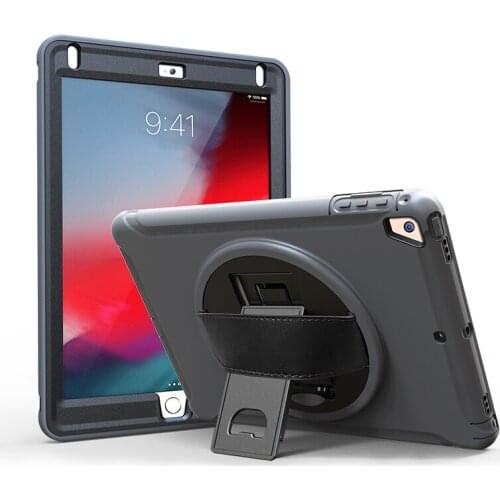 Drop Resistance Shockproof Silicone Case with Swivel Kickstand and Wrist for Apple New iPad 9.7 2017 2018 Tablet Universal+Pen