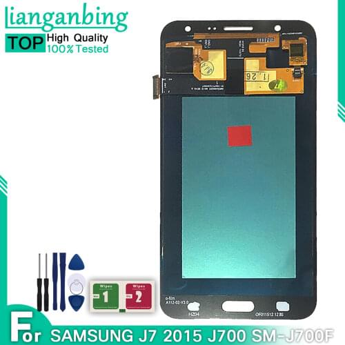 Super AMOLED LCD For Samsung Galaxy J7 2015 J700 SM-J700F J700H J700M J700H/DS LCD Display Touch Screen Digitizer Assembly