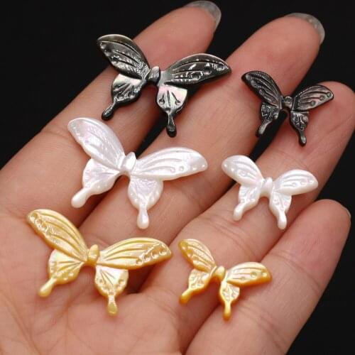 2021New Natural Freshwater Shell Butterfly Shape Pendant Multicolor Making DIY Fashion Necklace Earrings Jewelry Decoration Gift