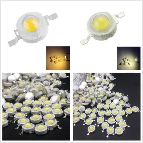 10pcs 1W 3W 5W High Power DC 3.2-3.6V Beads Light Diode Chip SMD Warm White For SpotLight Downlight DIY Lamp Bulb