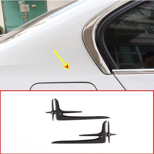 2pcs Carbon Fiber For Mercedes-Benz E Class W213 C Class W205 2016 2017 2018 Car Accessories ABS Lengthened Standard Stickers