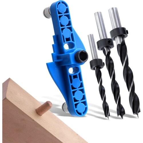 2 In 1 Pocket Hole Jig 6 8 10mm Vertical Dowel Jig ABS Inch 1/2''-1/8'' 1/16''-7/16'' Marking Gauge for Wood Drilling Scribing