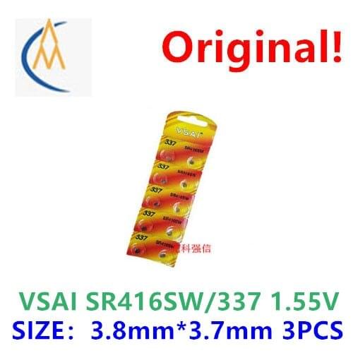 3PCS Brand new genuine vsai 337 battery sr416sw horn earphone watch earplug durable quartz watch electronic products