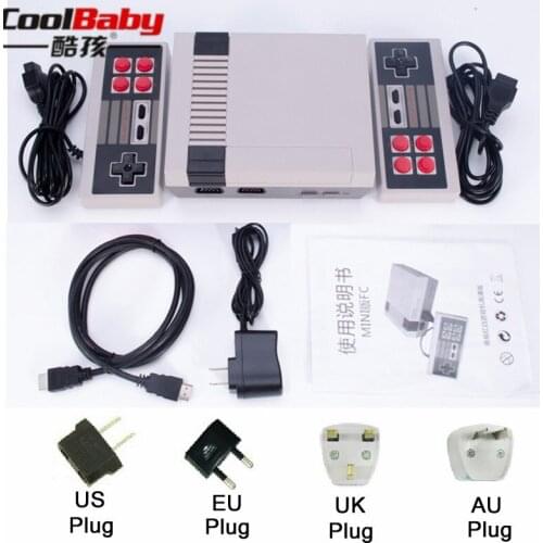 30pcs/lot Mini Family TV Retro Handheld Game Console Video Game Console to Tv 8 Bit Game With 620 classic Games 2 Gamepads