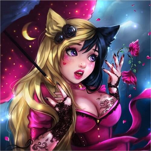 5D DIY Full Square/Round Diamond Painting Cartoon Beauty Girl 3D Embroidery Cross Stitch Rhinestone Mosaic Home Decor Art YC130