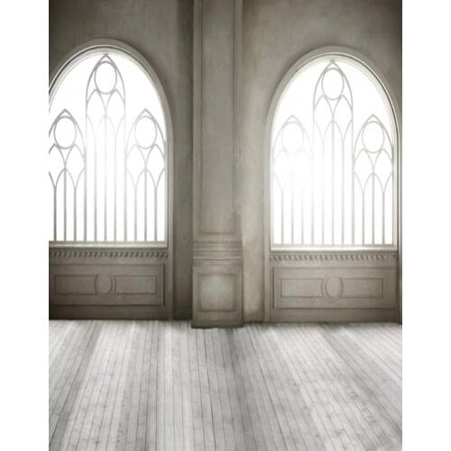 5x7ft Wooden Floor White Empty Room Window Photography Backdrops Photo Props Studio Background