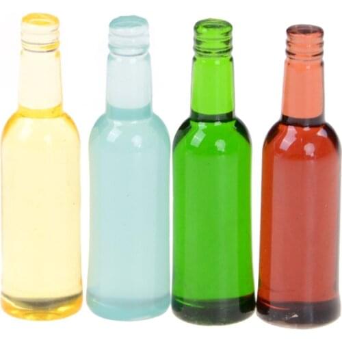 6Pcs/set 2017 NEW 1:12 Dollhouse Miniature Wine Bottle Model Pretend Play Mini Food Doll Fit Toy Accessories Hot Sale