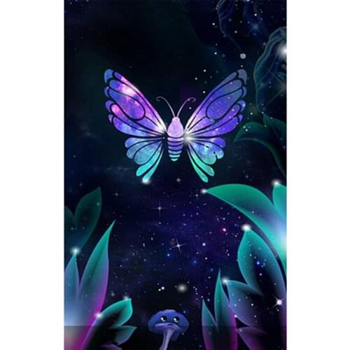 5D Diy diamond painting cross stitch "Light Butterfly" Full Square Diamond embroidery Needlework Rhinestone Mosaic Crafts