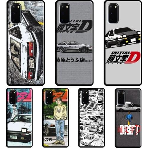 Initial D Car Case For Samsung Galaxy S21 Ultra S20 FE Note 20 Ultra Note 9 10 S8 S9 S10 Plus S10e Cover