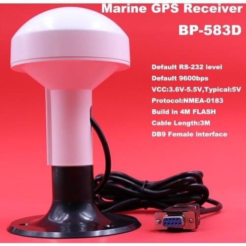 BEITIAN RS232,Marine GPS Boat ship GNSS navigation Receiver ,9600bps,NMEA 0183 DB9 w/ Plastic base,BP-583D