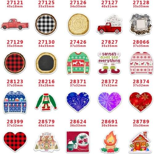 Free shipping 30 pcs Christmas Character Planar Resin PR 27121