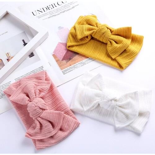 Baby Solid Color Velvet Newborn Baby Turban Girl Headbands Elastic Hair Band For Baby Hair Accessories