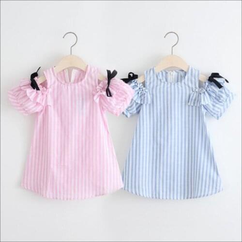 Childrens Tops Spring girls blouses kids stripe t shirt toddler girls ruffles t-shirt kids clothes for 3-8 years